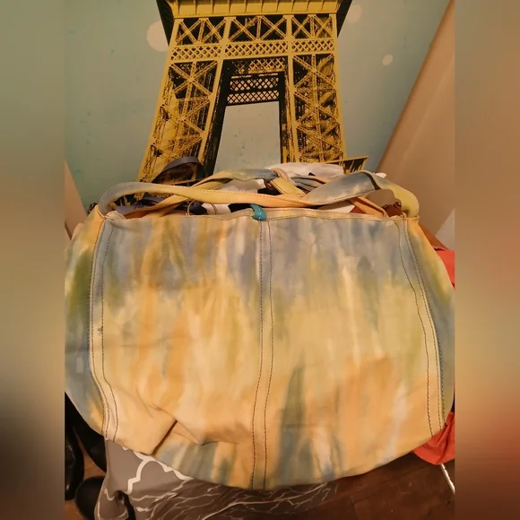 Lucky BRAND vintage Multicolor Tie-Dye Women's Bag Hobo Canvas - Picture 5 of 7